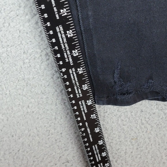 Kancan Womens 9/ 28 Haven Ultra High Rise Slim Straight Jeans Black Distressed - Picture 6 of 9